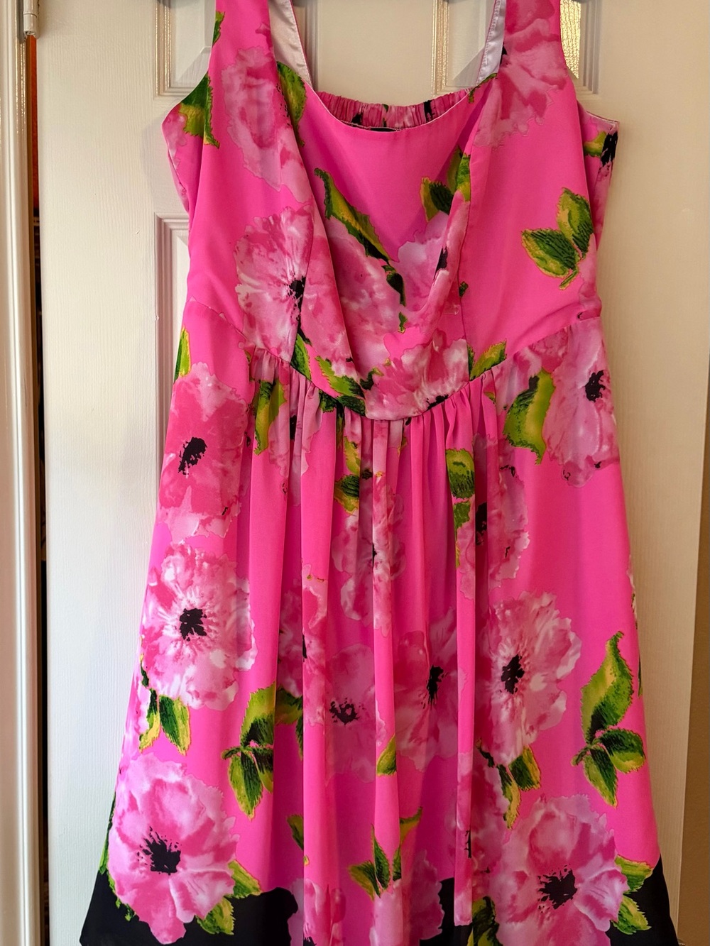 City Chic XS/14 Hot Pink Floral Sleeveless Dress